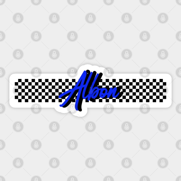 Race Flag Design 2 - Alex Albon Sticker by GreazyL